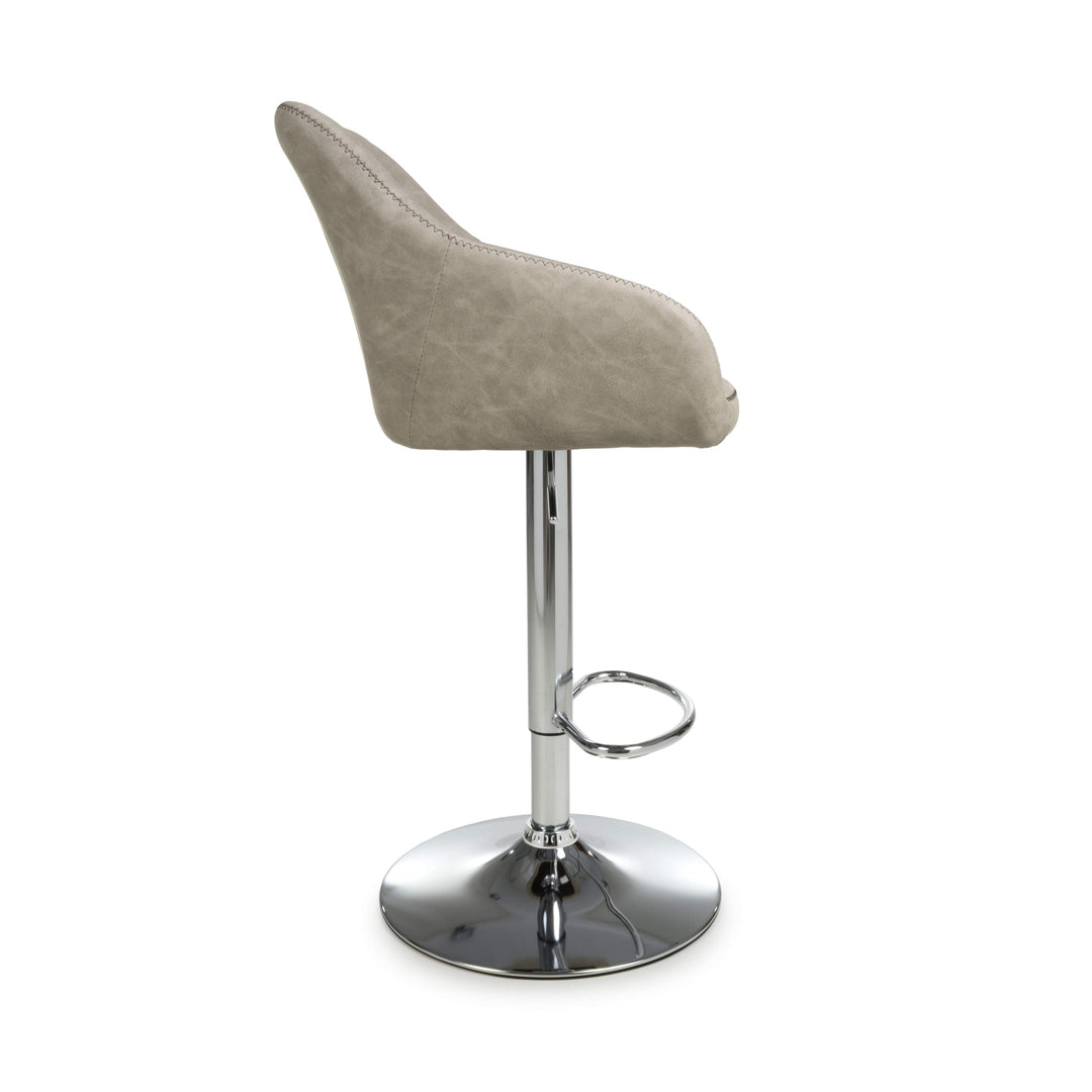 Serena Leather Effect Mink Bar Stool