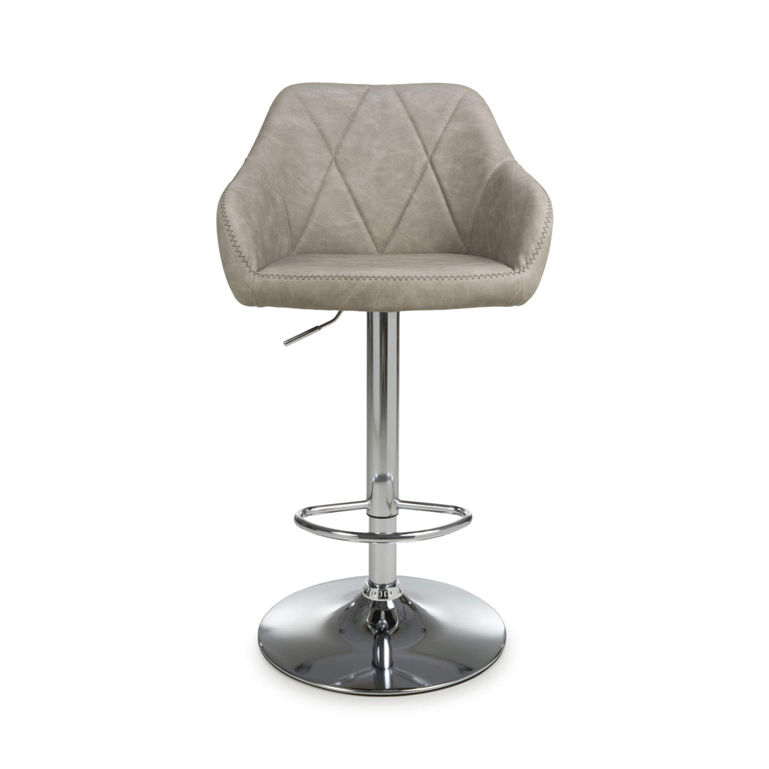 Serena Leather Effect Mink Bar Stool