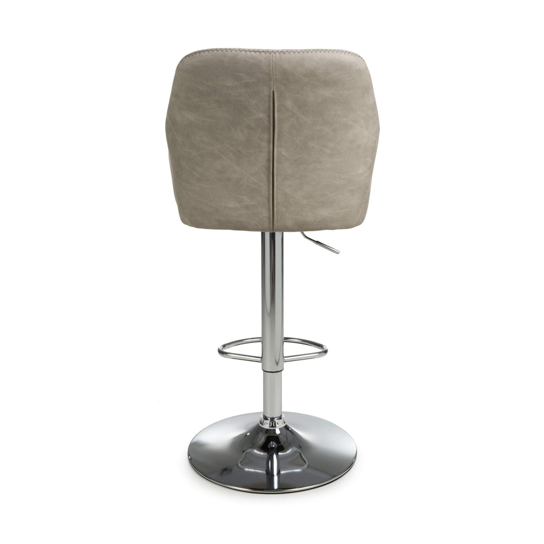 Serena Leather Effect Mink Bar Stool