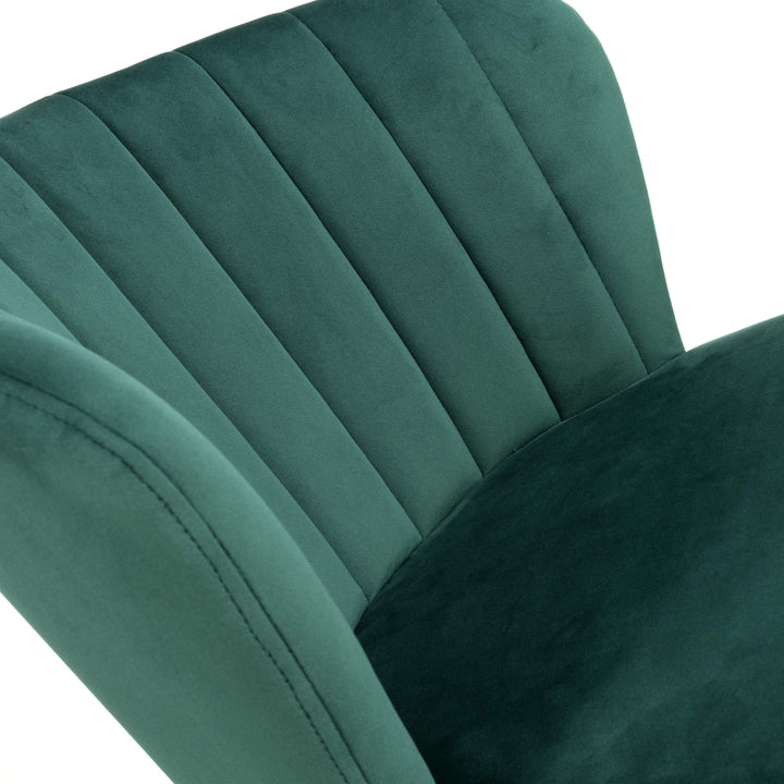 Sigma Brushed Velvet Green Bar Stool