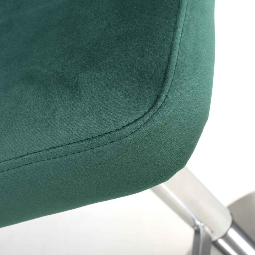 Sigma Brushed Velvet Green Bar Stool