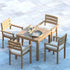 Teak Set 90cm Square Table (4 Marlow Stacking Chairs) Cushions included