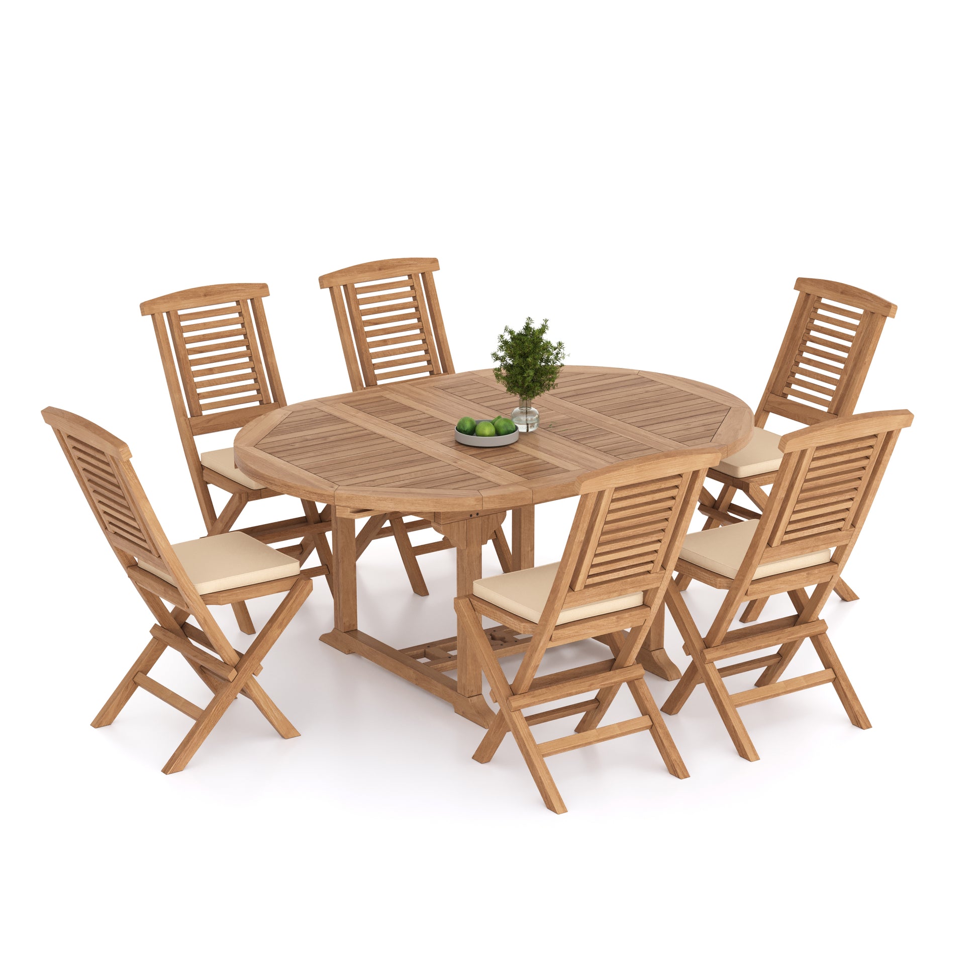 Teak outdoor garden dining set