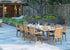 outdoor teak dining table and chairs