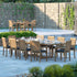 Luxury outdoor teak dining table and chairs