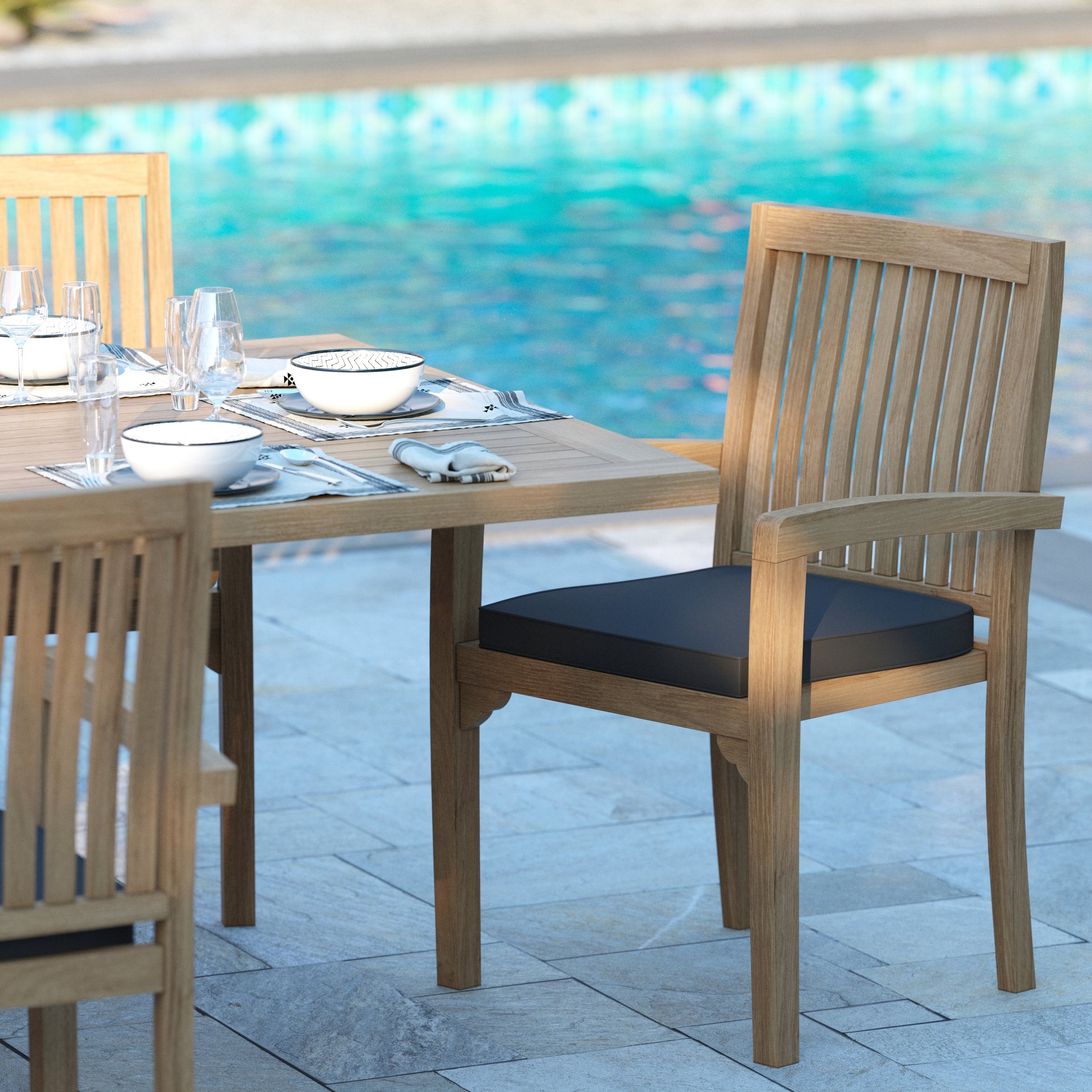 Teak Henley stacking chair