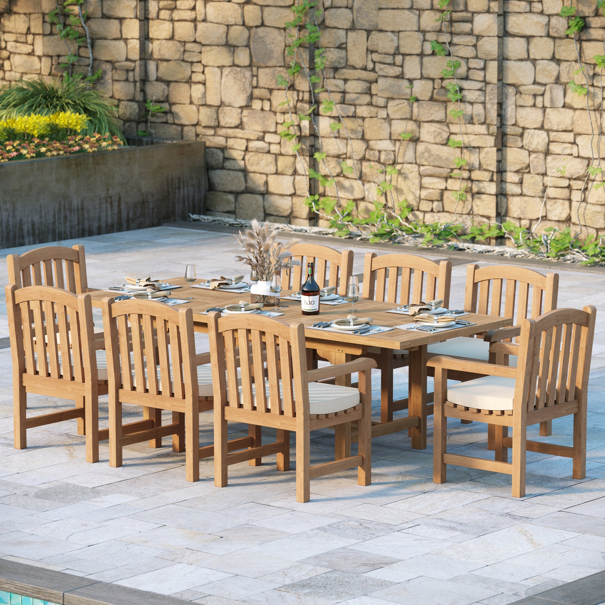 premium outdoor teak dining set