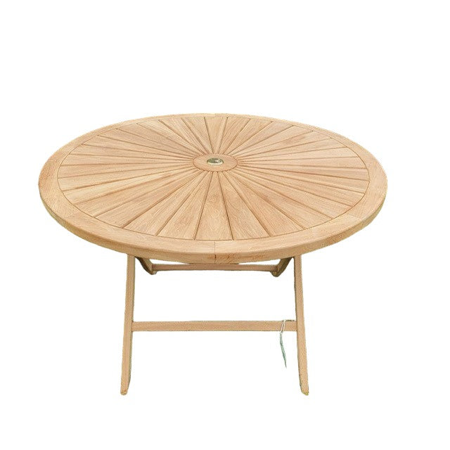 This is Eterna Homes sustainable teak garden furniture outdoor dining table, consisting of our 120cm teak table. Our teak wood is suitable for outdoor dining.