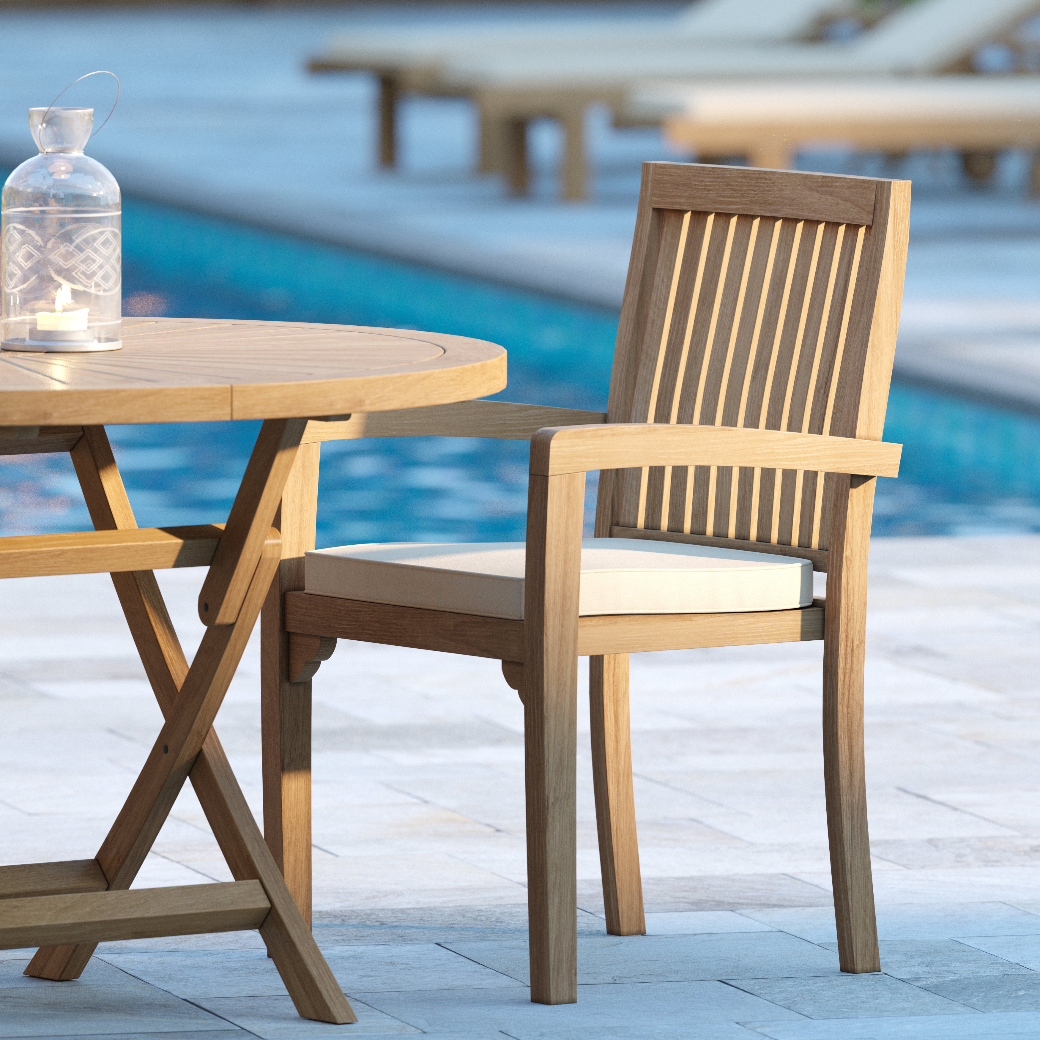 Teak Stacking Chairs