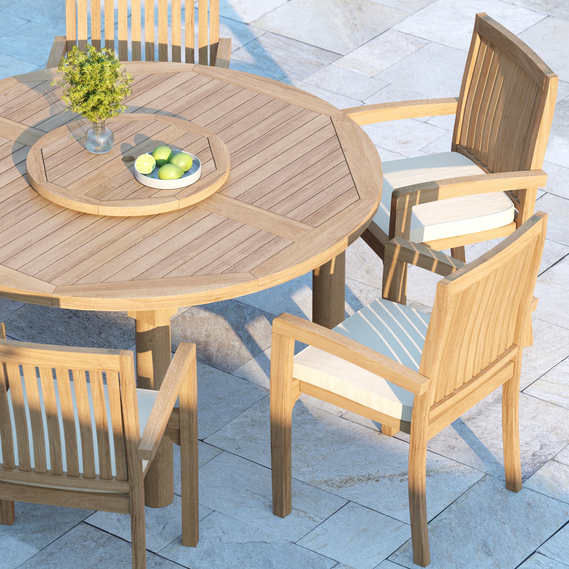 premium teak garden table and chairs