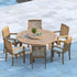 premium teak garden table and chairs