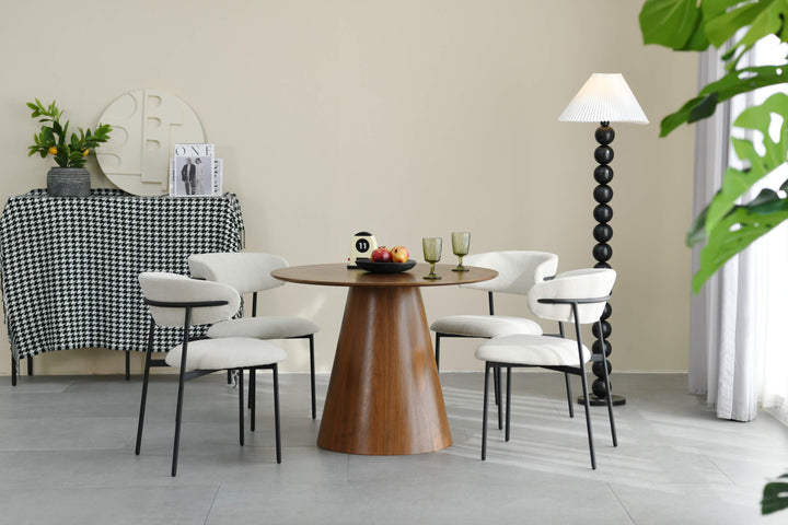 Connaught 1m Round Table & 4 Mandarin Natural Chairs Dining Set