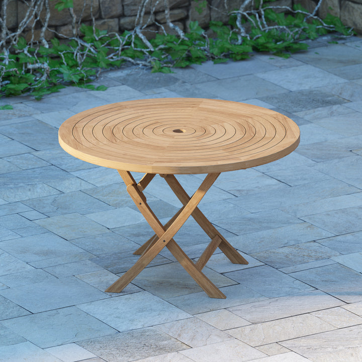 Teak Table 120cm Spiral