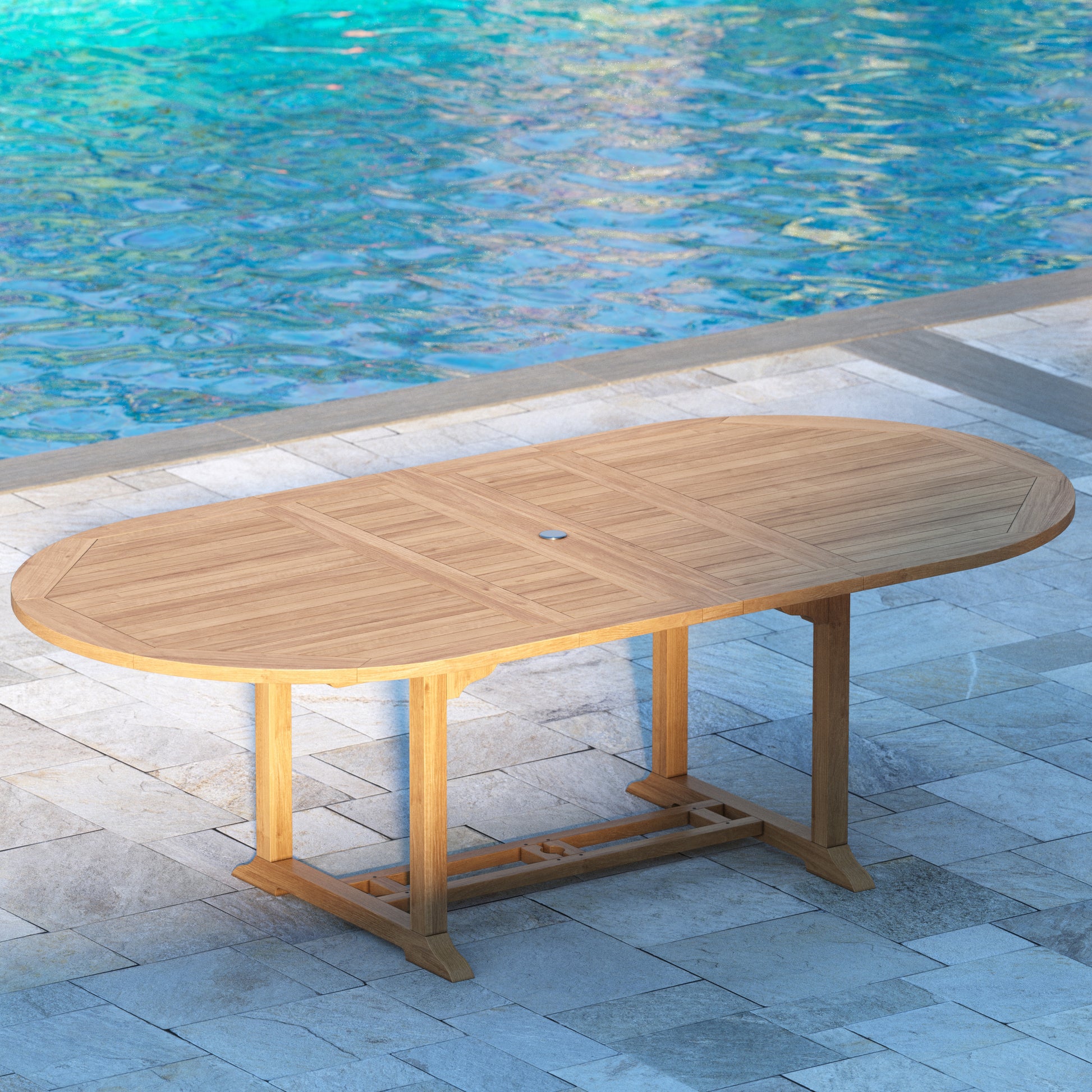Teak Oval Table 