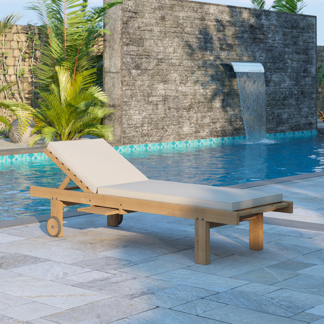 Teak Sun Lounger with Leg Lift (Price for One)