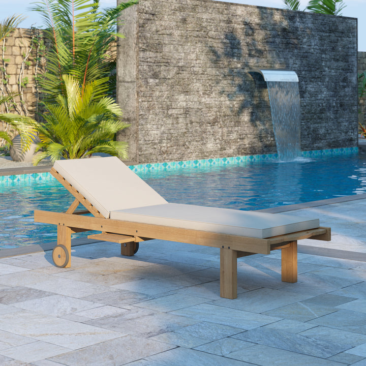 Teak Sun Lounger with Leg Lift (Price for One)