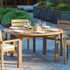 round teak dining table