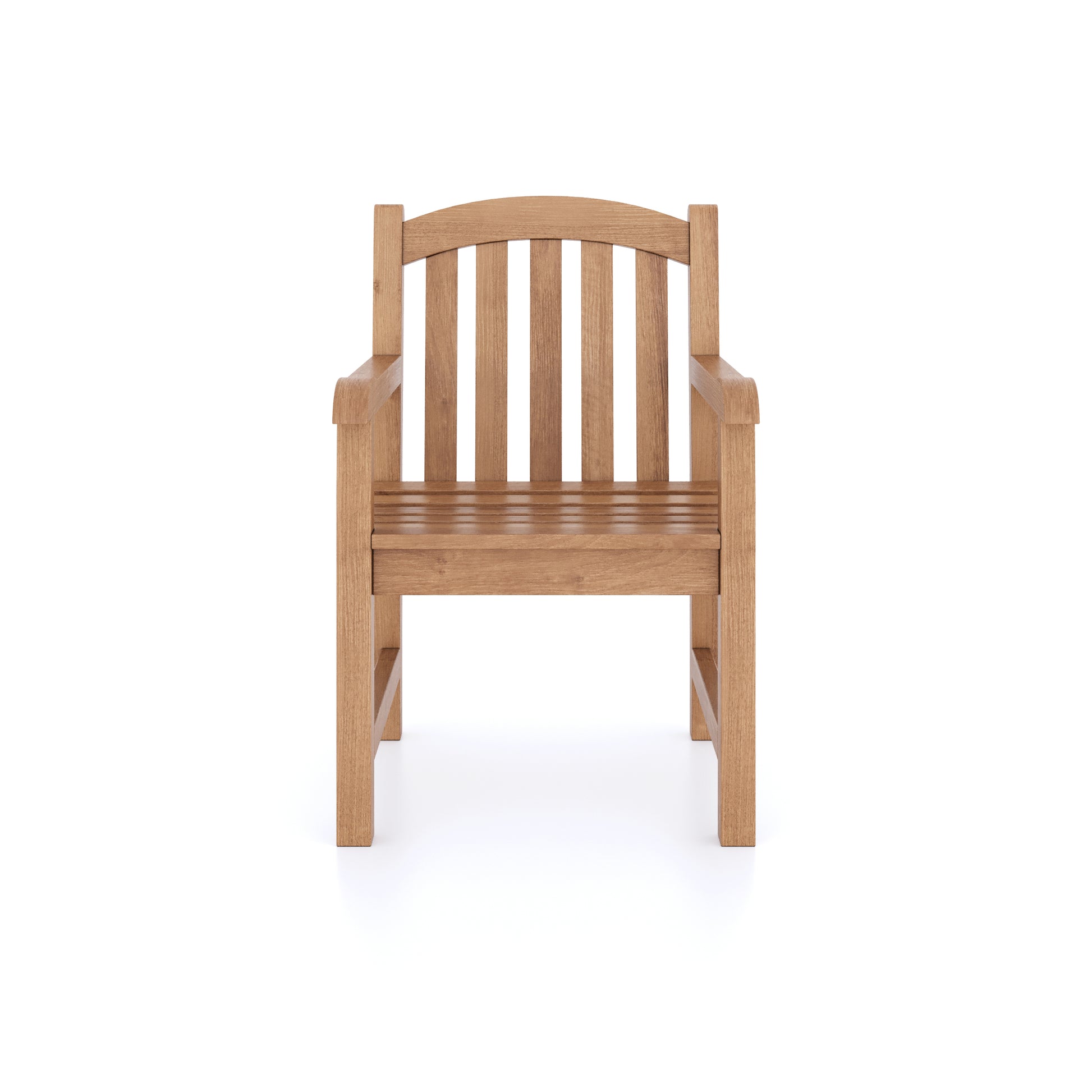 This is Eterna Homes sustainable teak garden furniture outdoor dining chairs, consisting of strong teak stacking chairs and cushions. All of our teak wood is suitable for outdoor dining. 