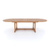 Side view of Teak 2-3m Oval Extending Table