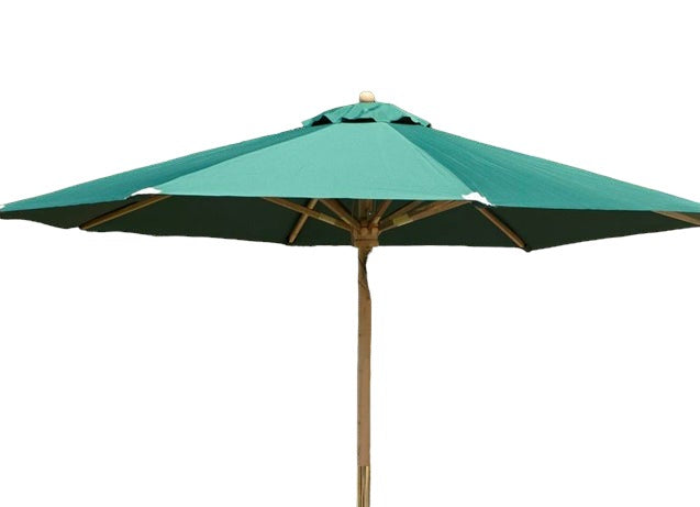 Premium 2.7m Solid Wood Tilting Parasol 48mm Pole (Green)