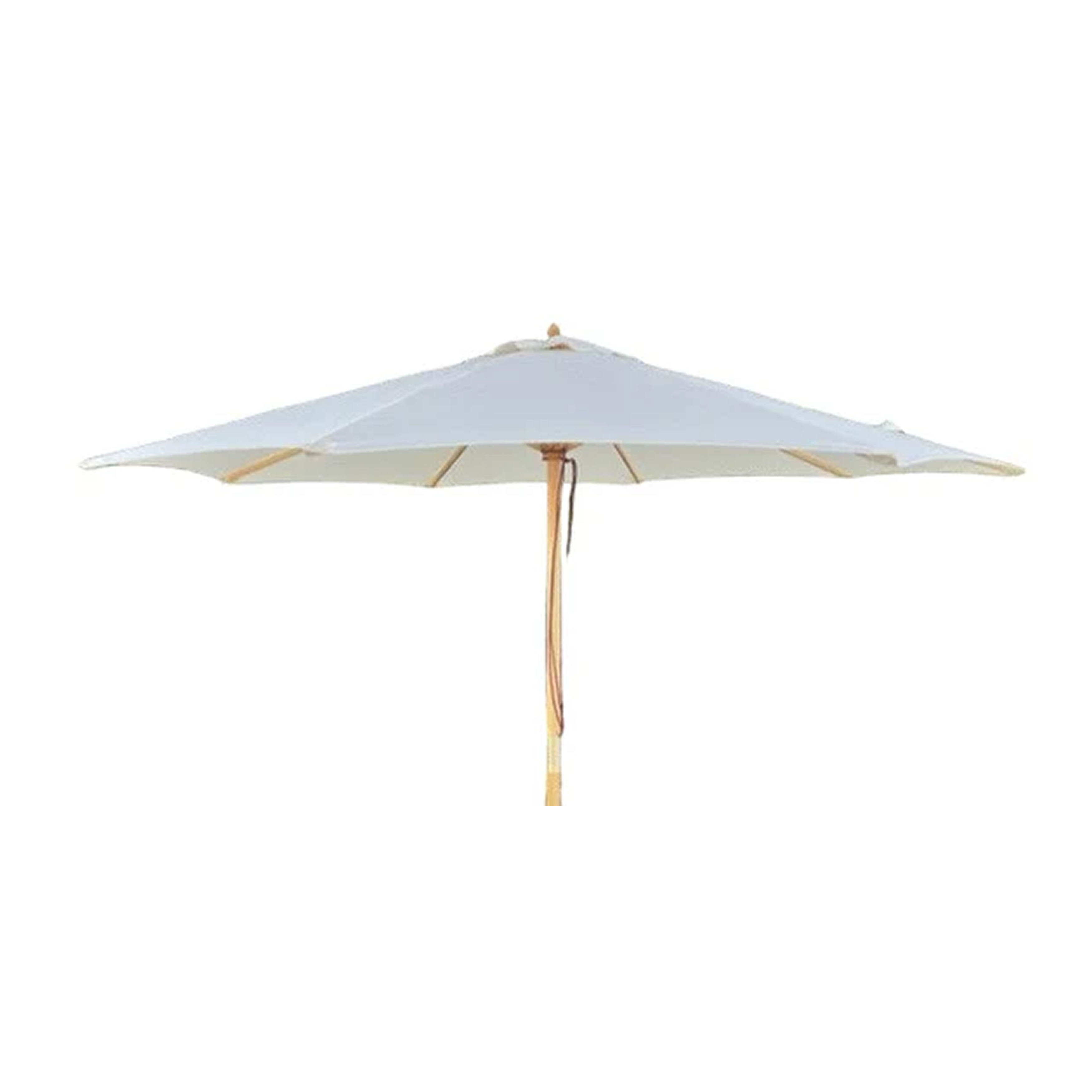 Parasol - Cream Canopy and Solid Wood Pole