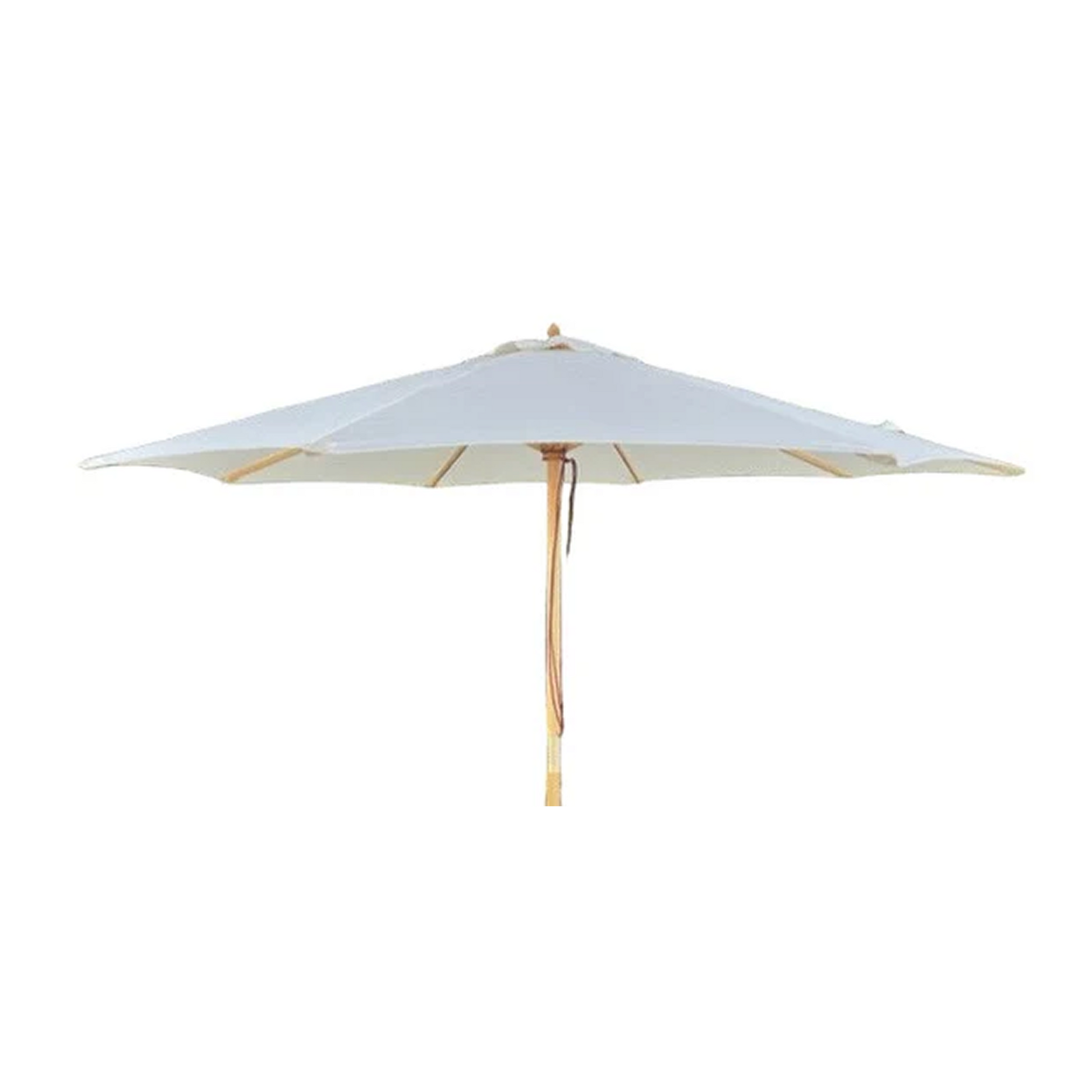 Parasol - Cream Canopy and Solid Wood Pole