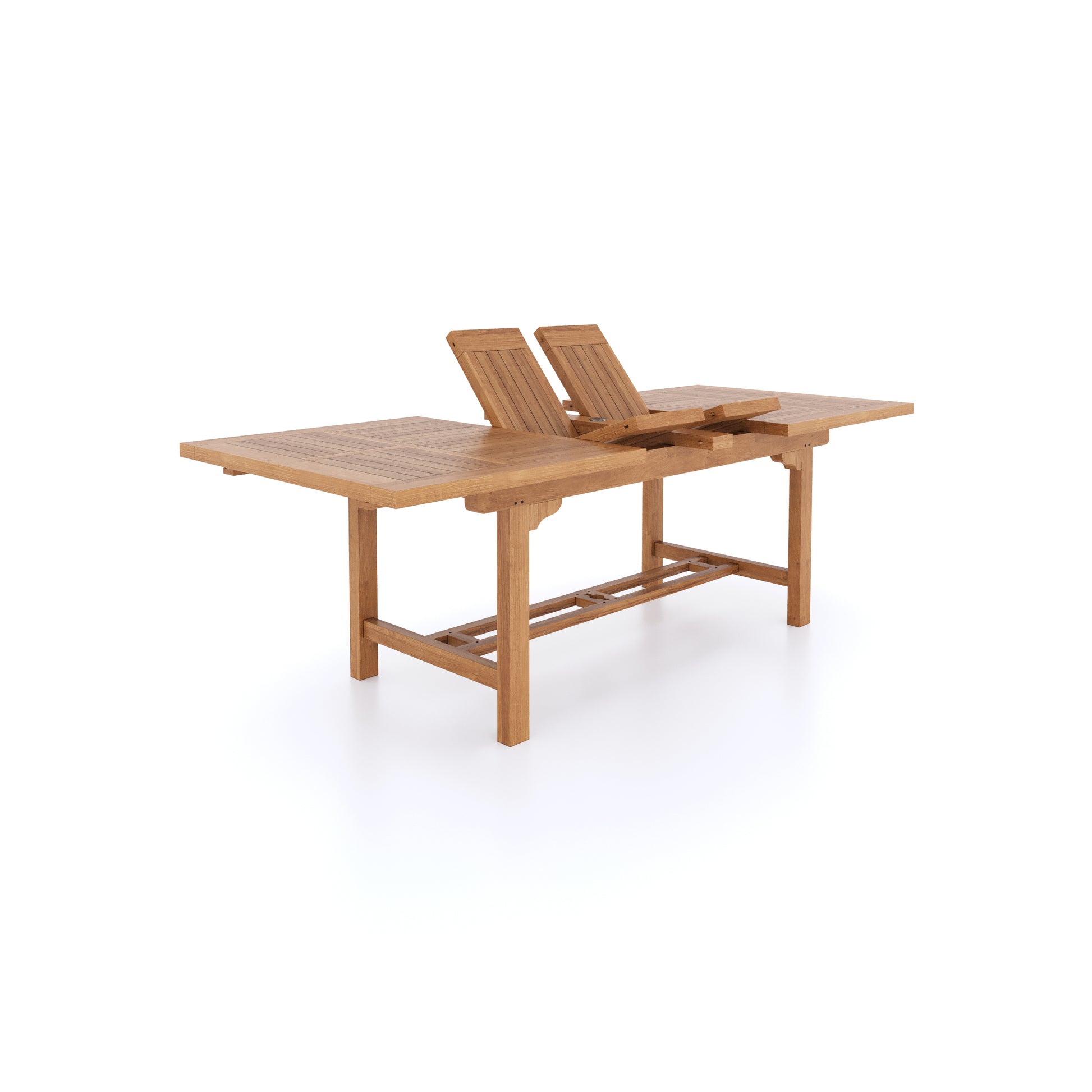 Irvine Teak Set 180-240cm Rectangle Table with 8 Marlow Chairs + Cushions