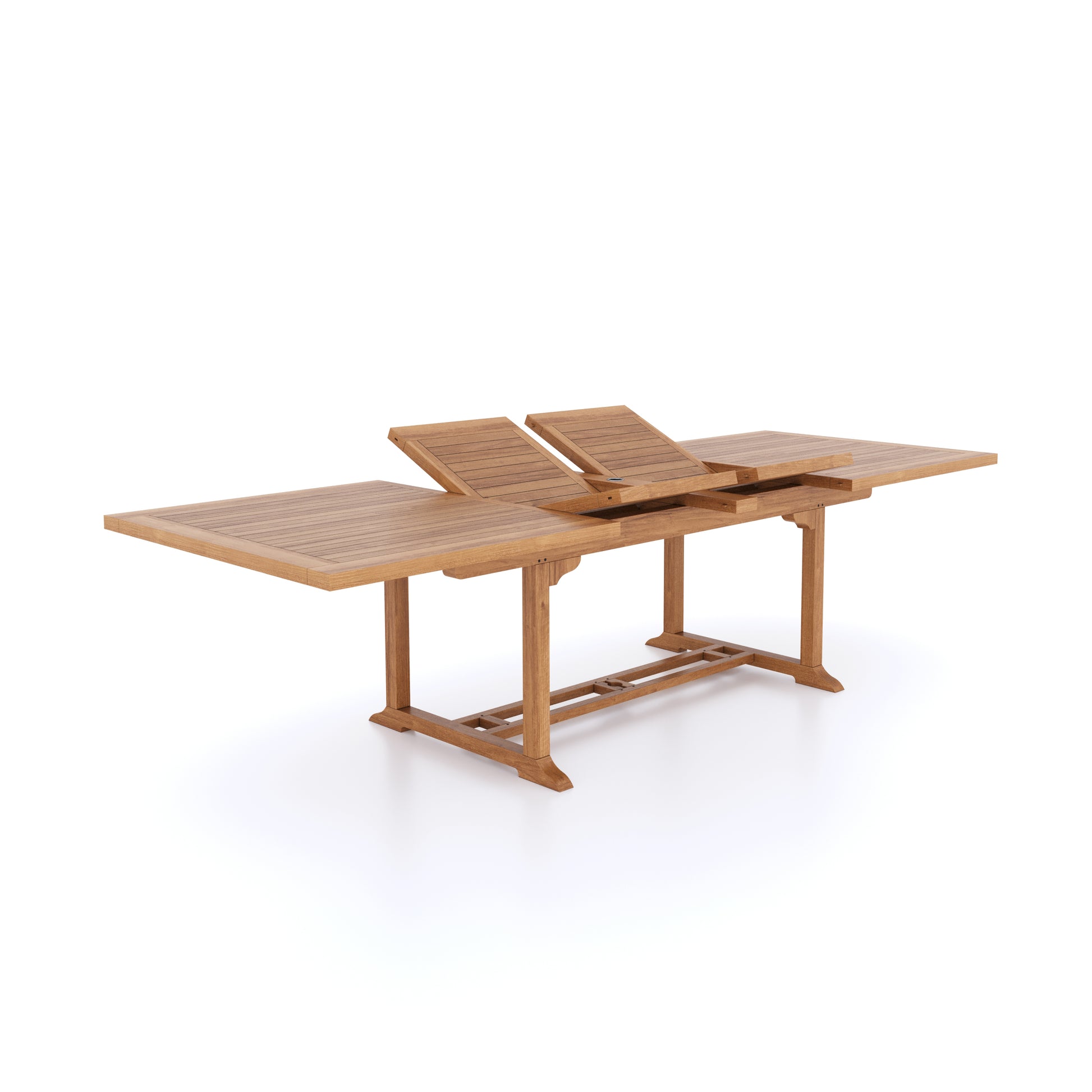 extendable teak rectangle table