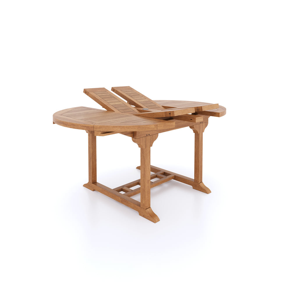 Extendable teak garden table