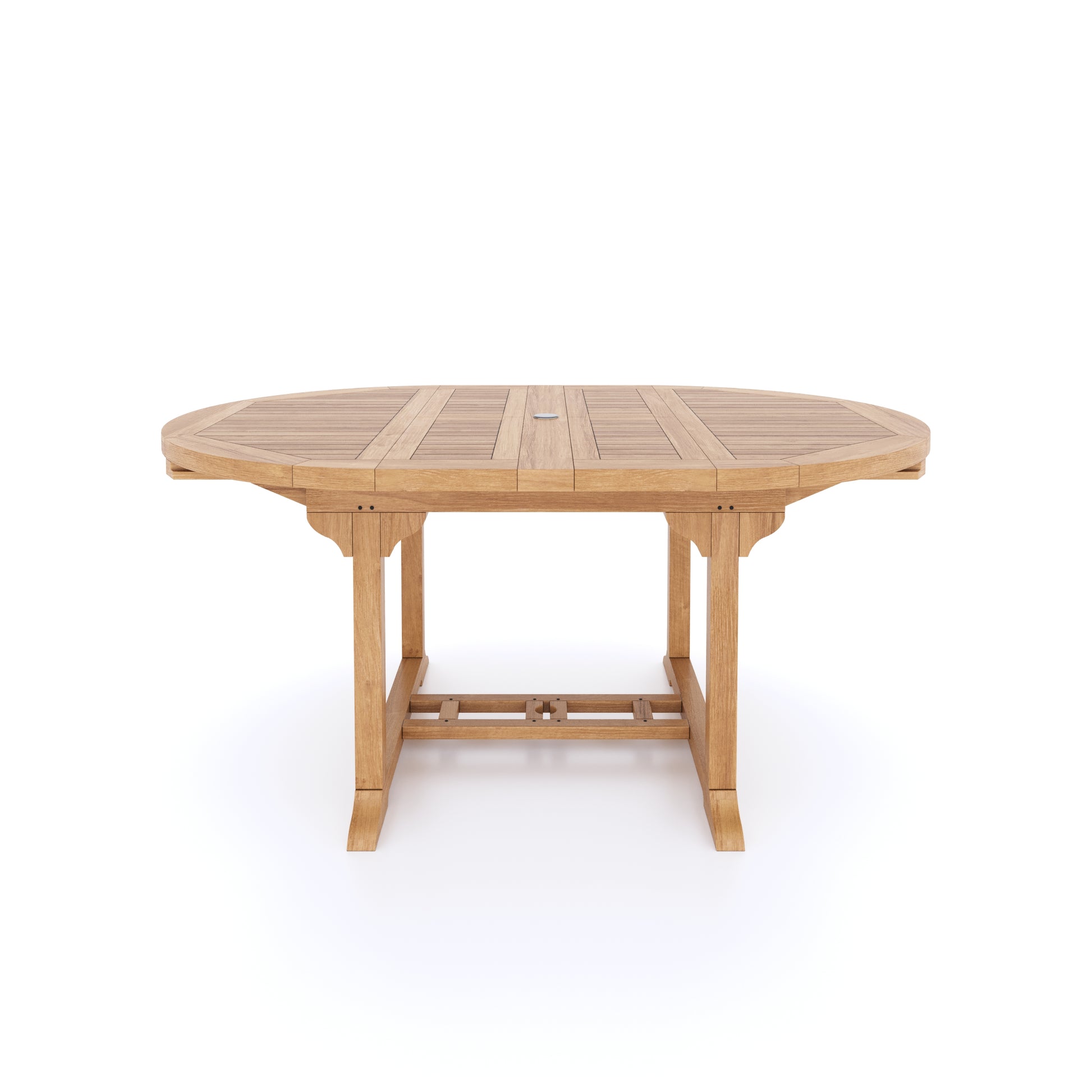 This is Eterna Homes sustainable teak garden furniture outdoor dining table, consisting of our 120-170cm teak table. Our teak wood is suitable for outdoor dining.
