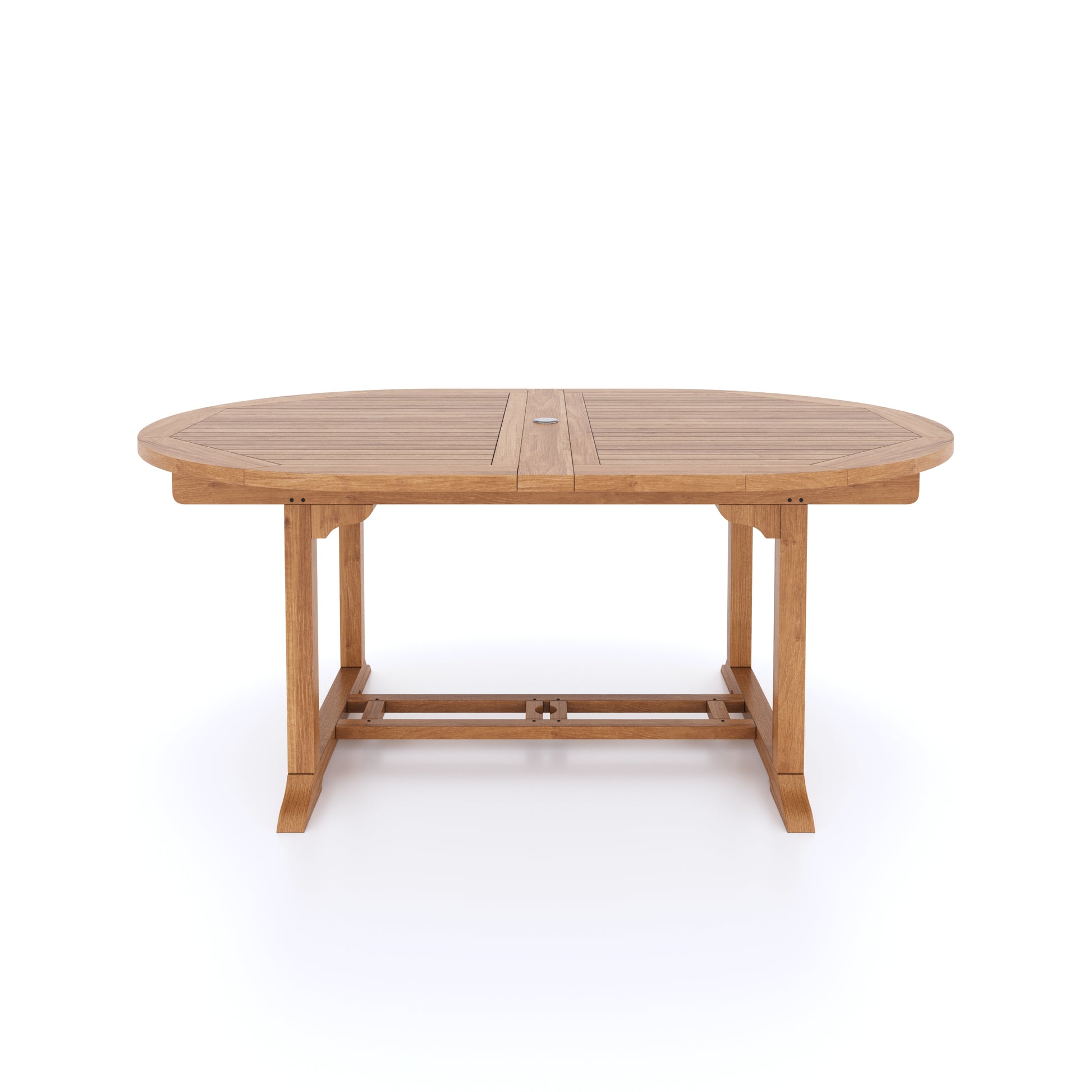 Salerno Teak Set Oval 180-240cm Extending Table 4cm Top (6 San Francisco Chairs) Cushions included.