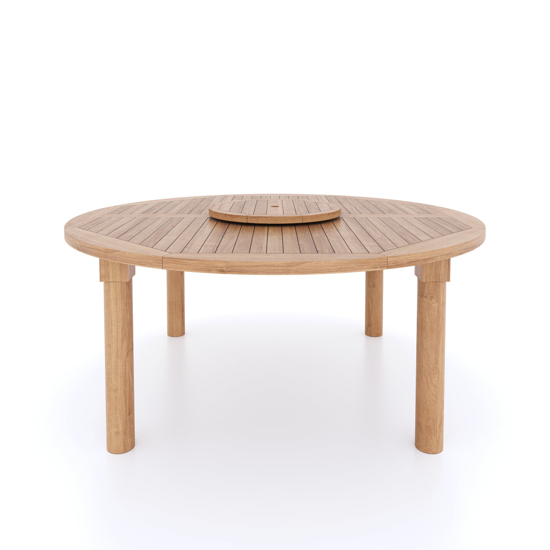 This is Eterna Homes sustainable teak garden furniture outdoor dining table, consisting of our 180cm teak table. Our teak wood is suitable for outdoor dining.