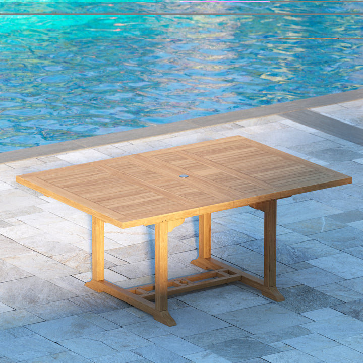 Teak Table 120-170cm Rectangle