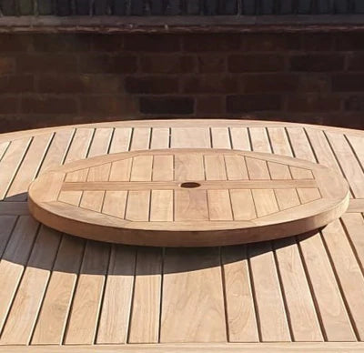 teak lazy susan 55cm on the table